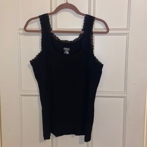 Black lacy tank top